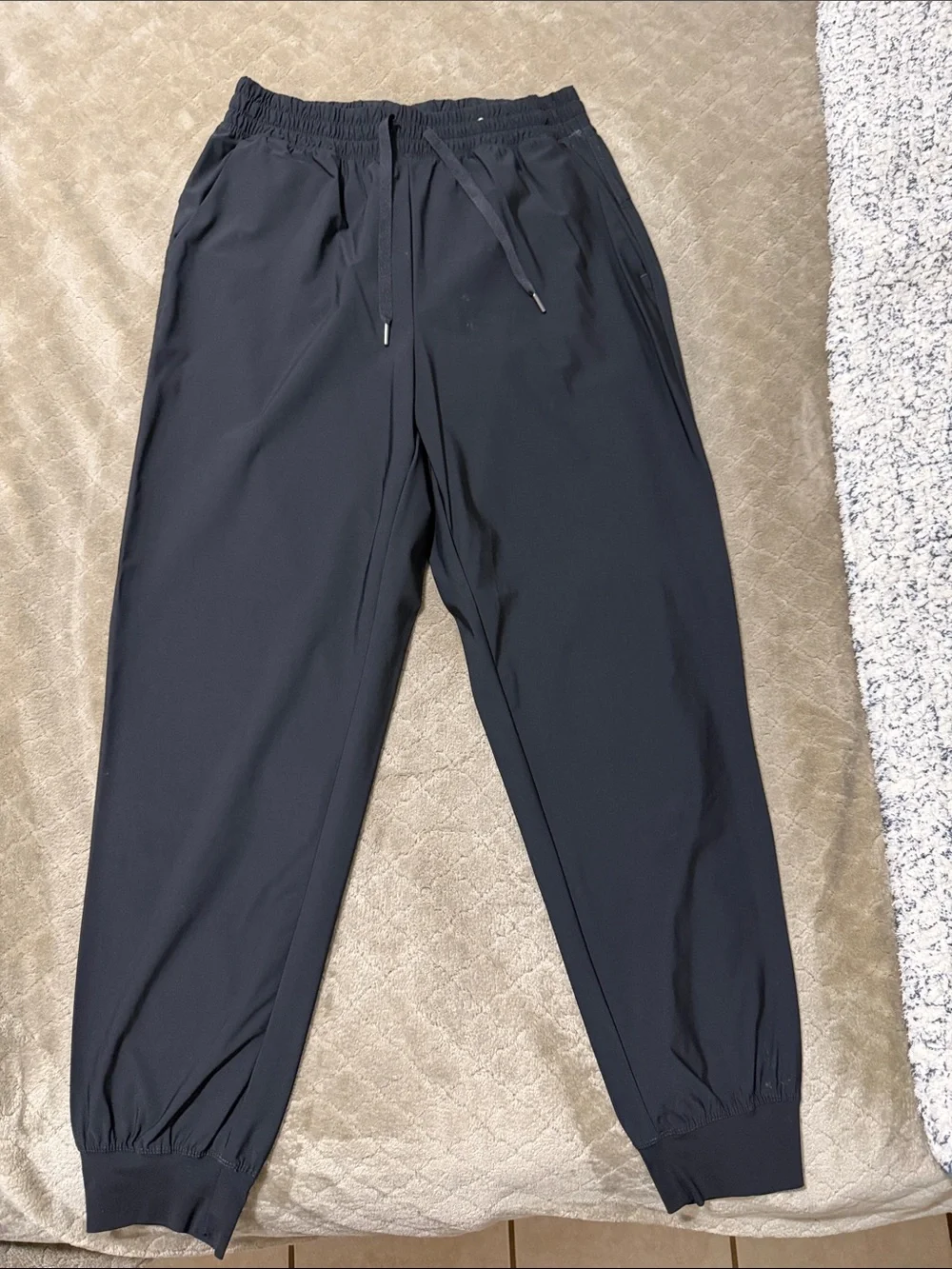 Old Navy Black Track Joggers with Elastic Cuffs